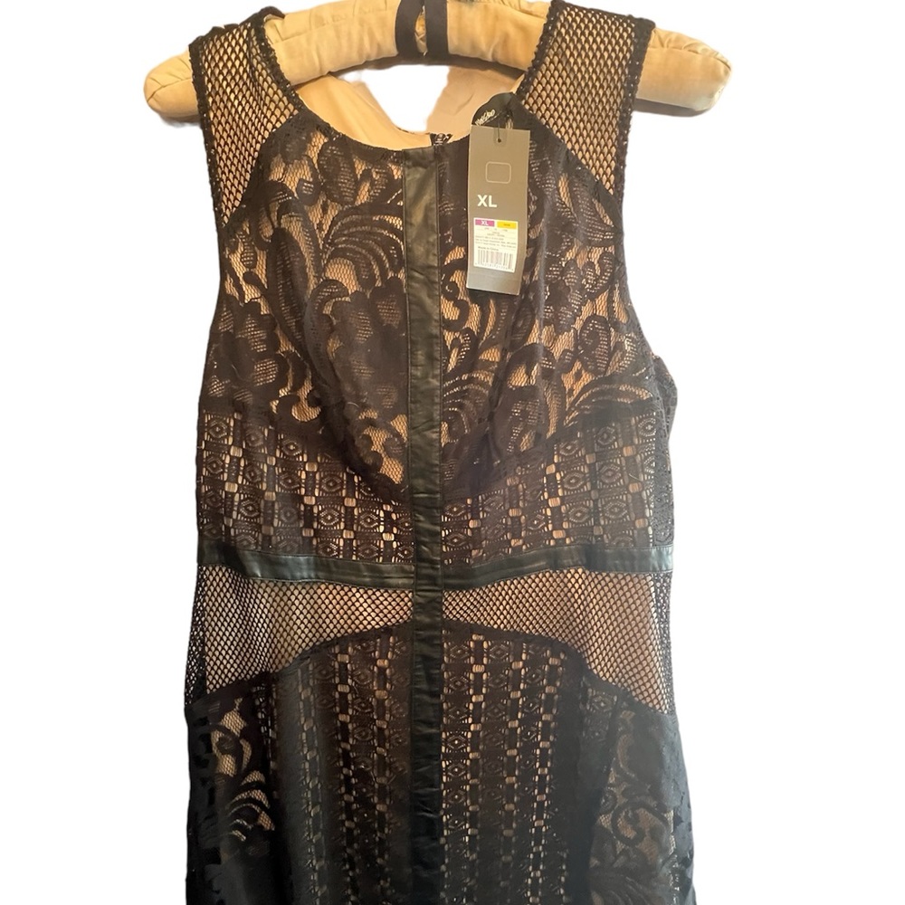 NWT Faux leather and lace Target XL party dress